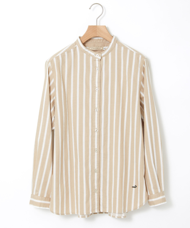 バンドカラー ストライプ ブラウス【一部店舗限定】