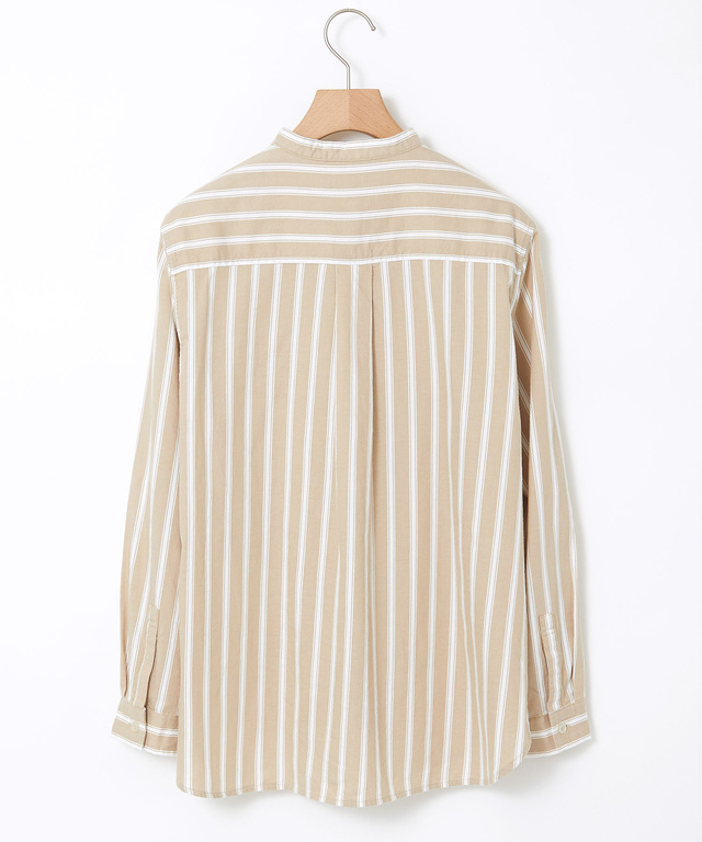 バンドカラー ストライプ ブラウス【一部店舗限定】