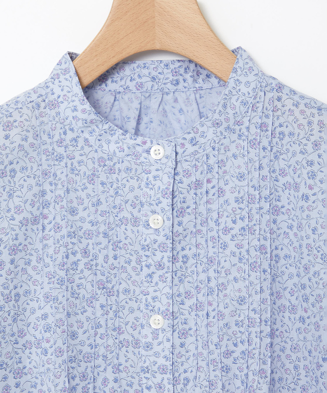 花柄プリント ピンタック ブラウス【オンラインショップ限定】