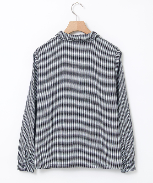 襟刺繡 デザイン ブラウス