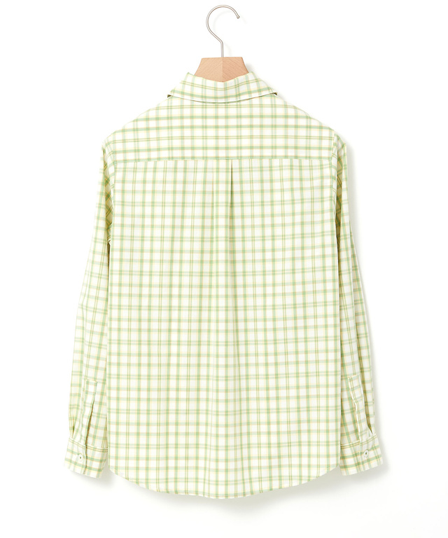 ノンアイロン チェック ブラウス【シワになりにくい】