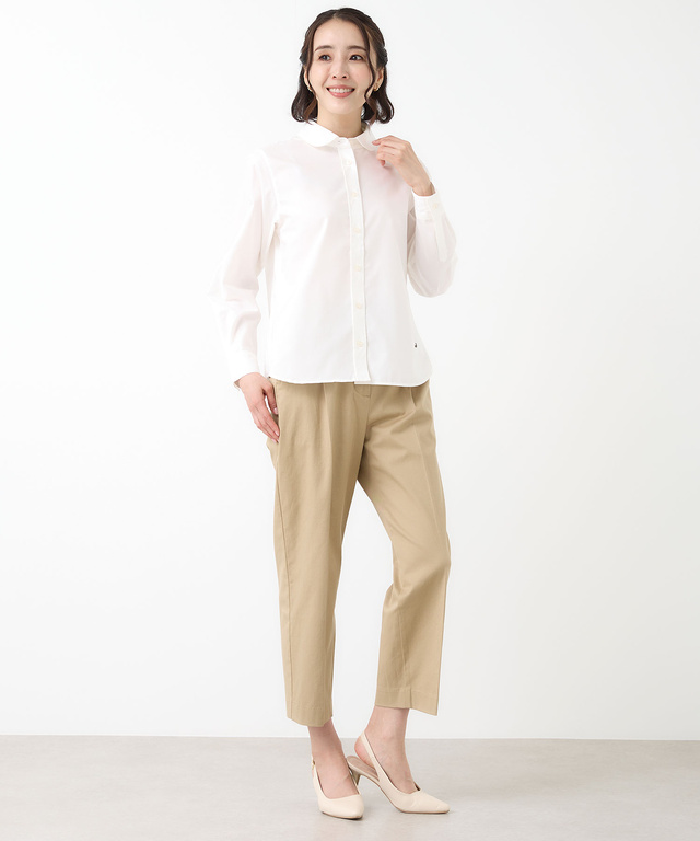 ノンアイロン オックスフォード ブラウス【シワになりにくい】