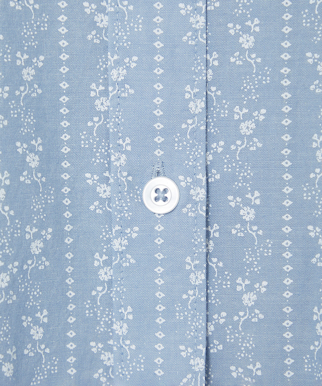 ダンガリー プリント ブラウス