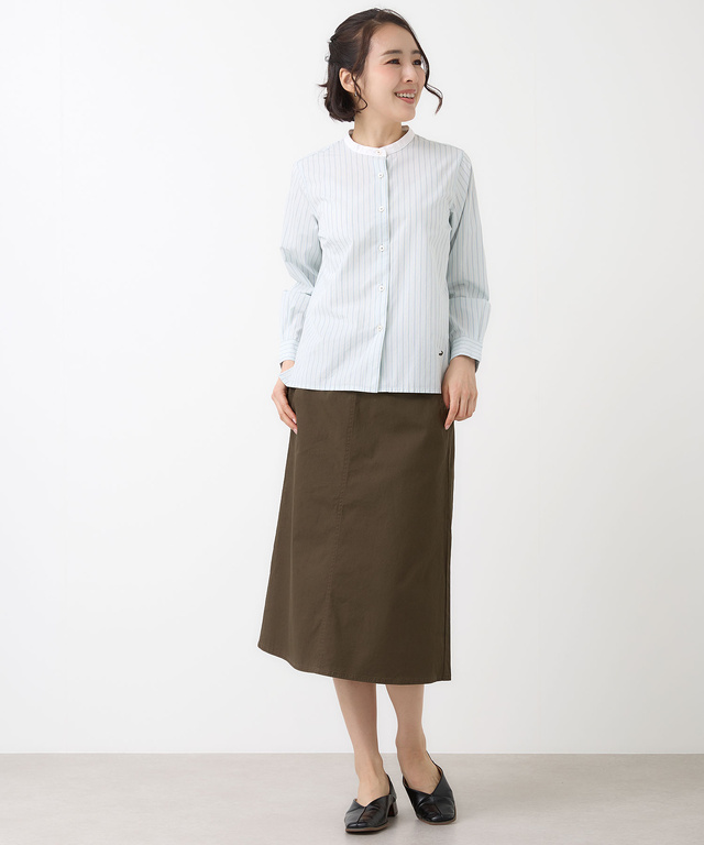 クレリック ストライプ ブラウス