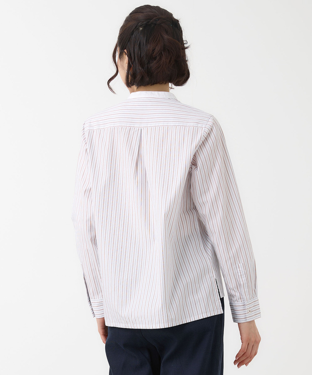 クレリック ストライプ ブラウス