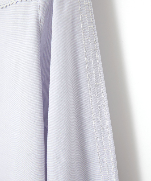 スタンドカラー 刺繡 ブラウス