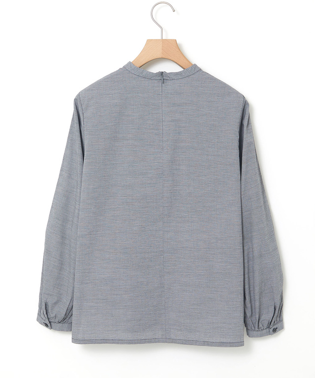 スタンドカラー 刺繡 ブラウス