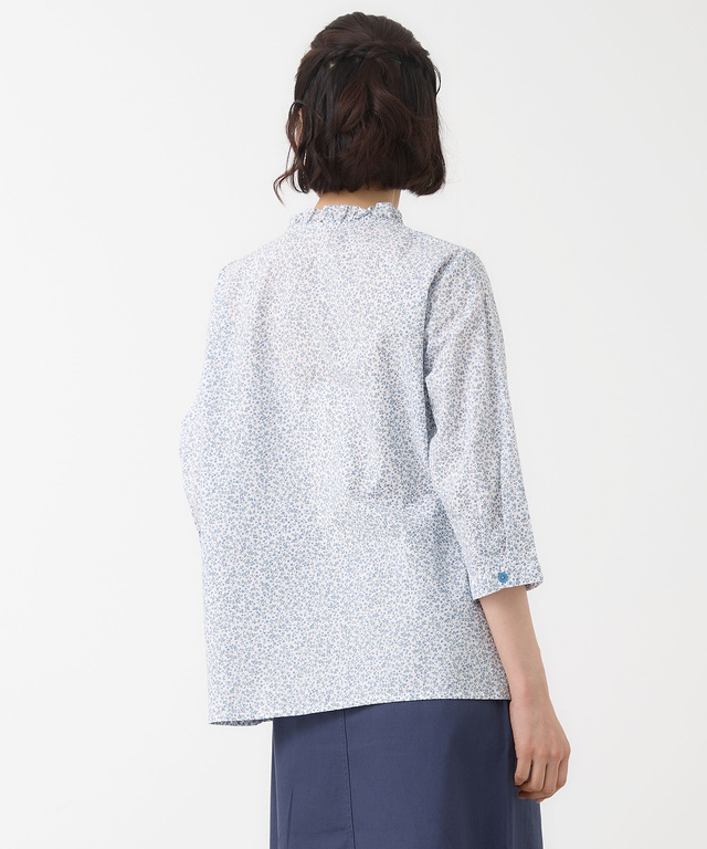 フリル襟 小花柄 ブラウス