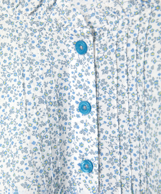 フリル襟 小花柄 ブラウス