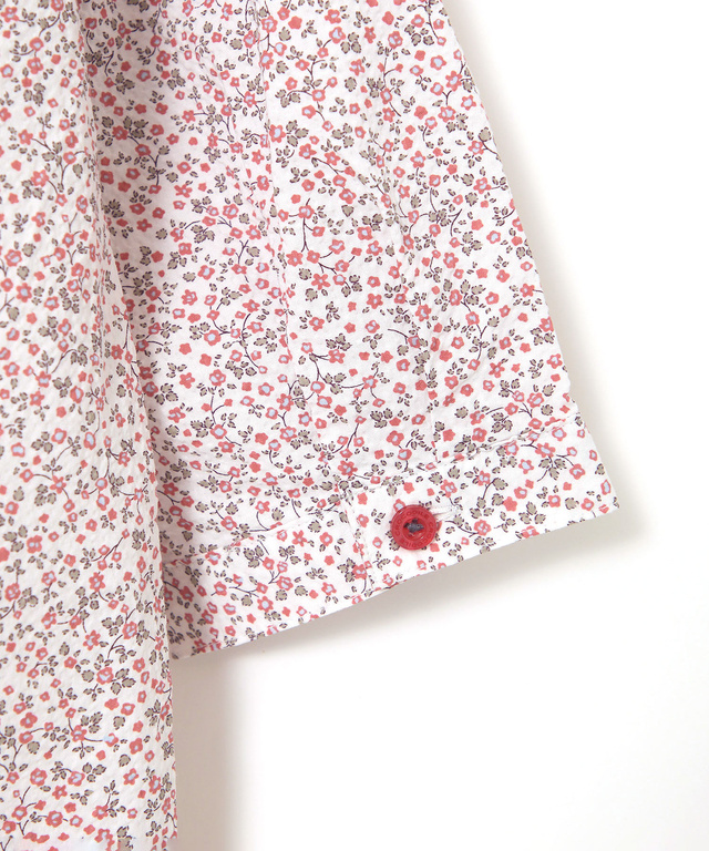 フリル襟 小花柄 ブラウス