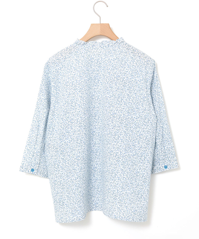 フリル襟 小花柄 ブラウス