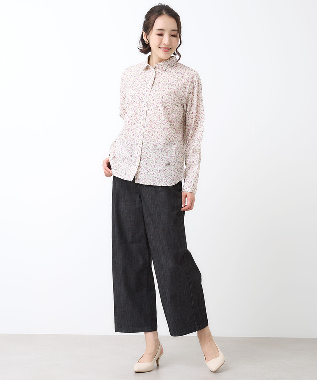 フラワープリント ブラウス【オンラインショップ・一部店舗限定】