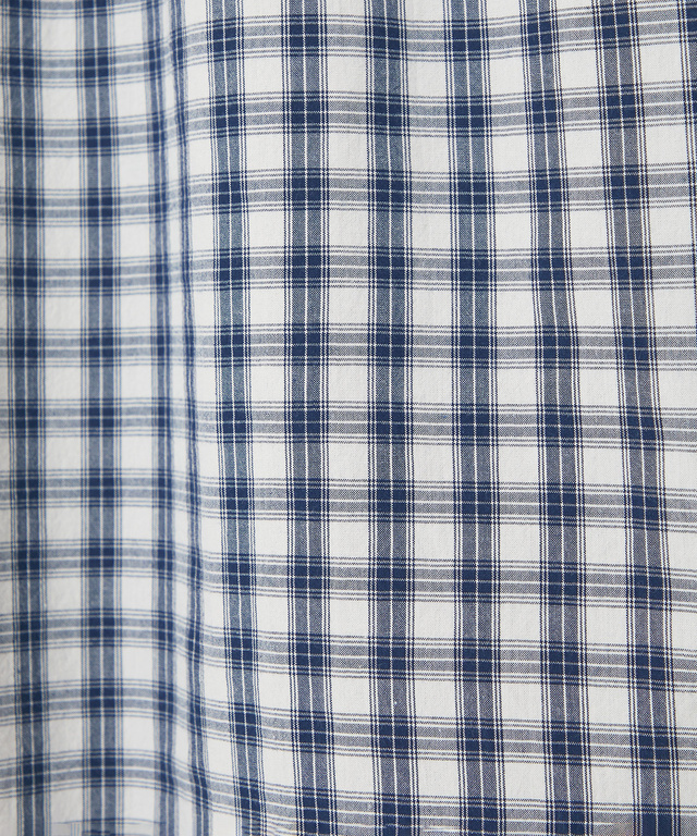 バンドカラー チェック ブラウス【オンラインショップ・一部店舗限定】