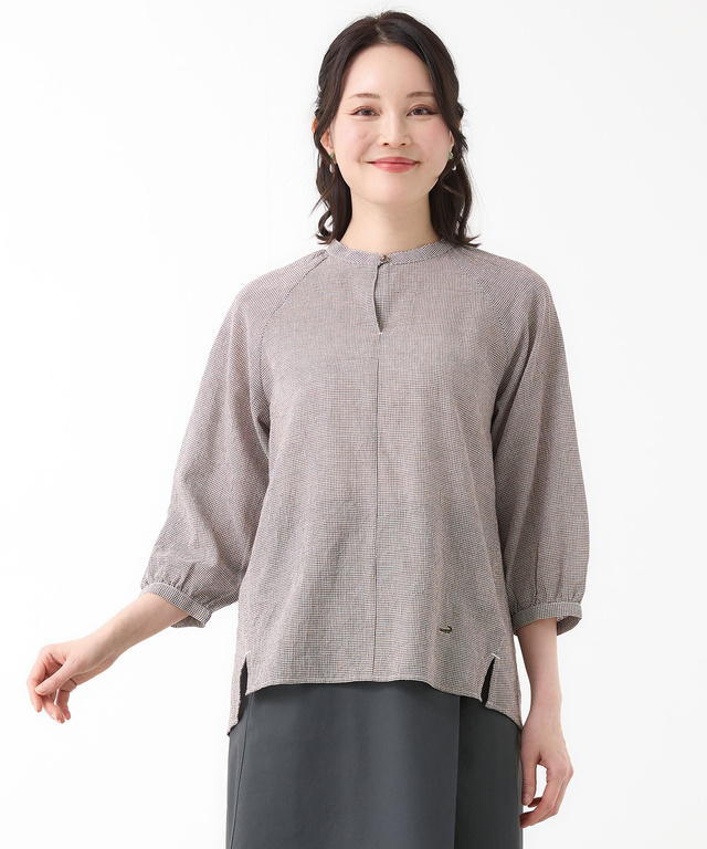 サッカー ミニギンガム ブラウス