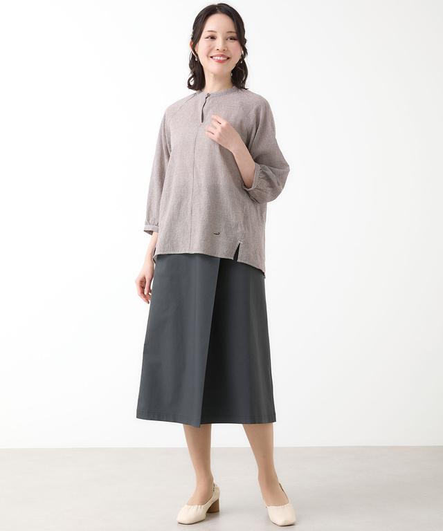 サッカー ミニギンガム ブラウス