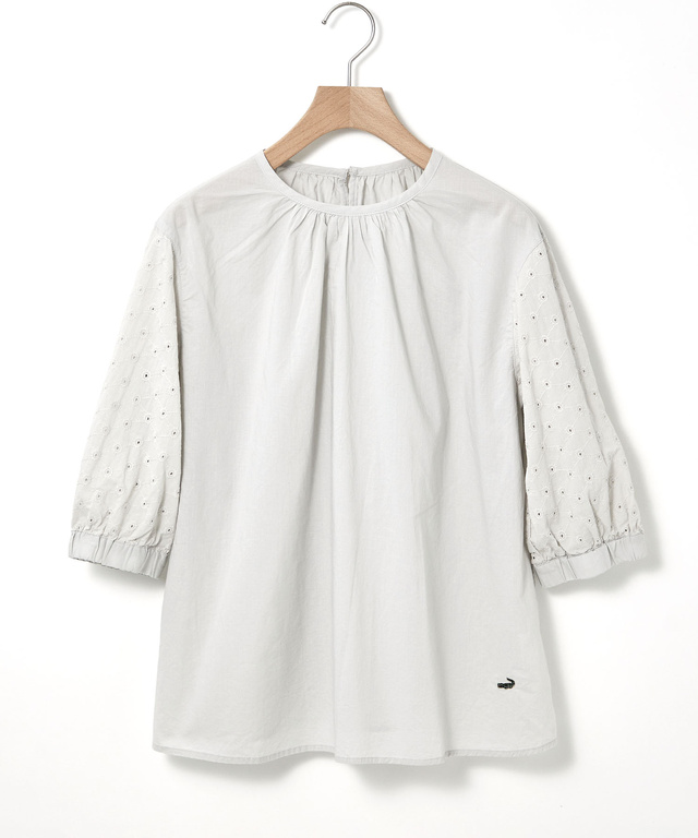 袖刺繍 プルオーバー ブラウス