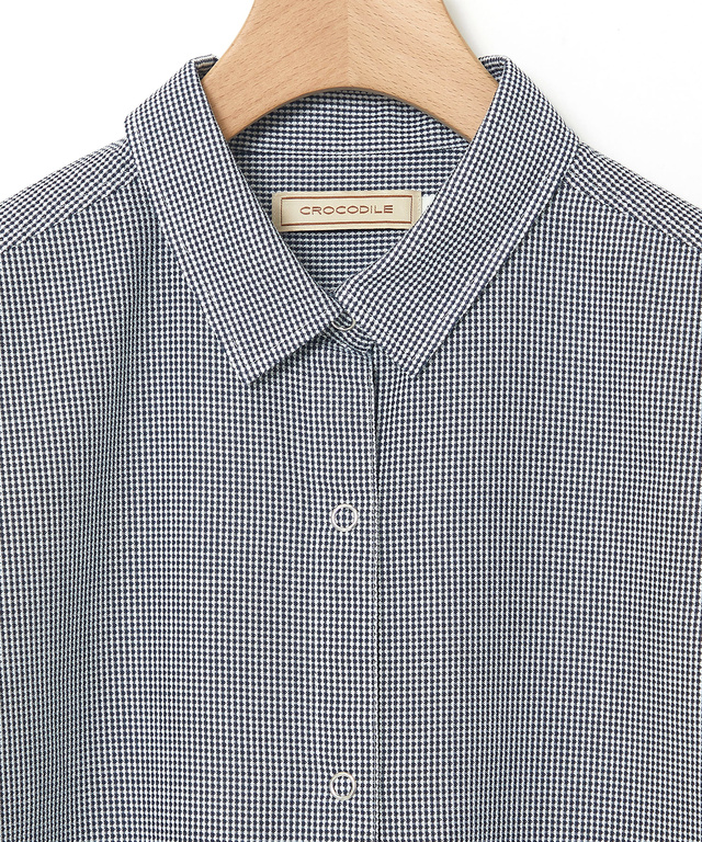 メッシュ 七分袖 ブラウス