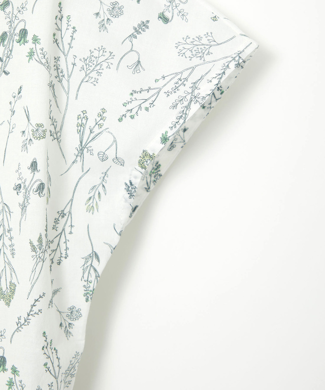 花柄 フレンチスリーブ ブラウス