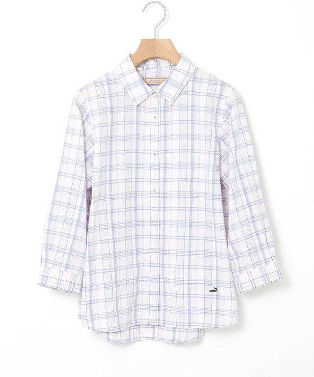 スノーコットン 七分袖 ブラウス【接触冷感】