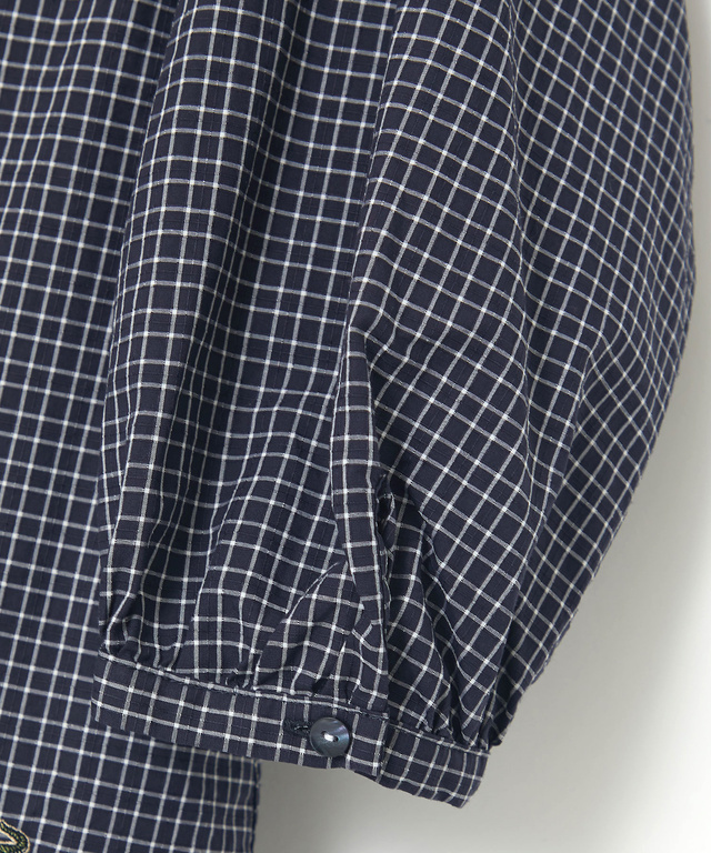 スノーコットン ミニチェック ブラウス【接触冷感】