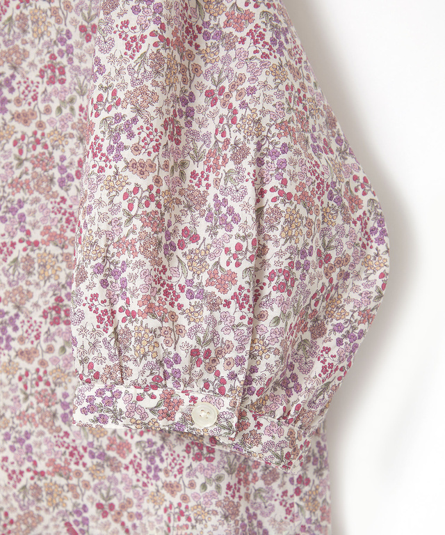 小花柄 シャーリング ブラウス【オンラインショップ・一部店舗限定】