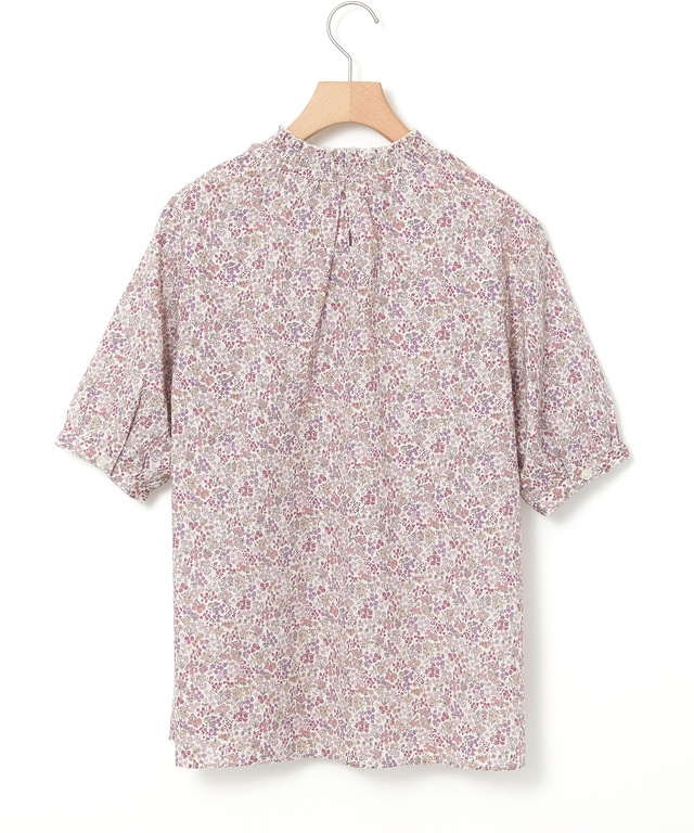 小花柄 シャーリング ブラウス【オンラインショップ・一部店舗限定】