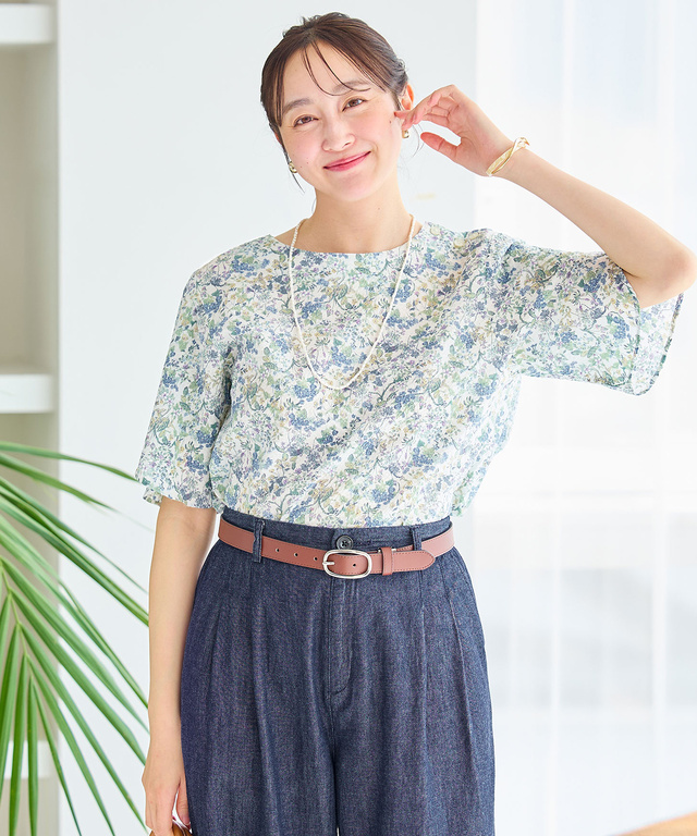 ミラクルウェーブ 花柄 ブラウス【オンラインショップ限定】