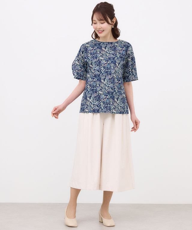 ミラクルウェーブ 花柄 ブラウス【オンラインショップ限定】