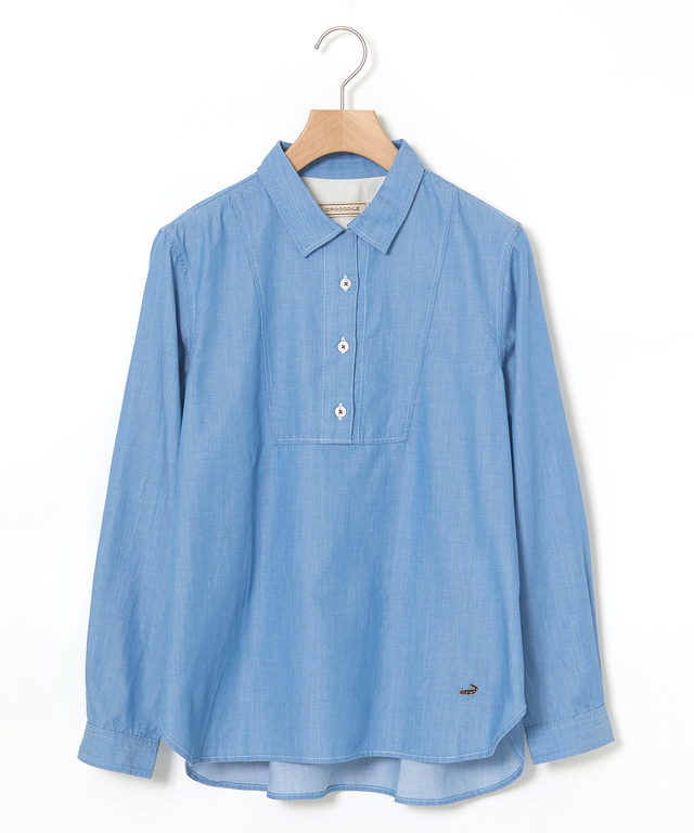 デニムライク プルオーバー ブラウス