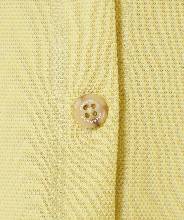 コットンブレンド ニット調 カットカーディガン