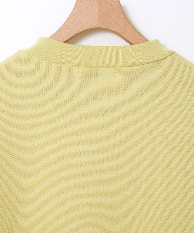 コットンブレンド ニット調 カットカーディガン