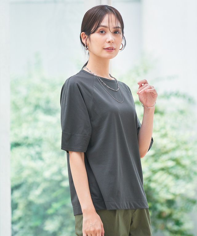プレーティング天竺 ラグラン Tシャツ