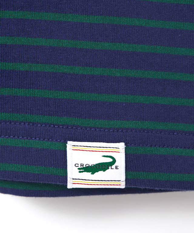 モックネック ボーダー Tシャツ