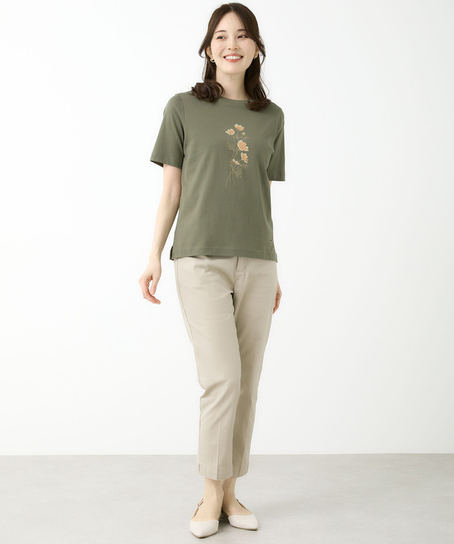 コスモス プリント Tシャツ