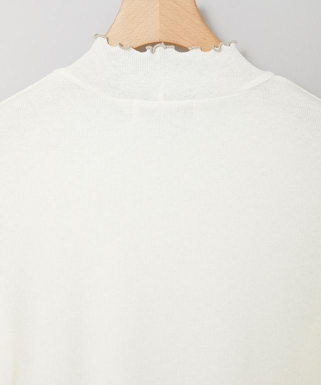 メロー ハイネック リブカットソー