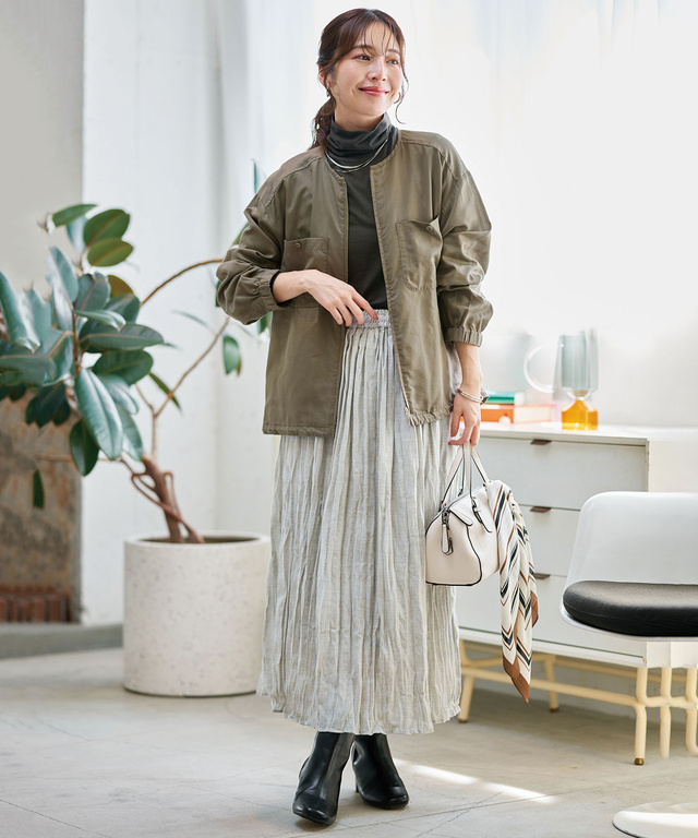 天竺 タートルネック プルオーバー