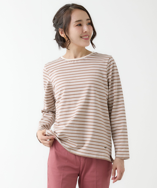 コットン マルチボーダー Tシャツ