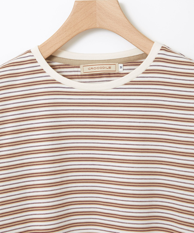 コットン マルチボーダー Tシャツ