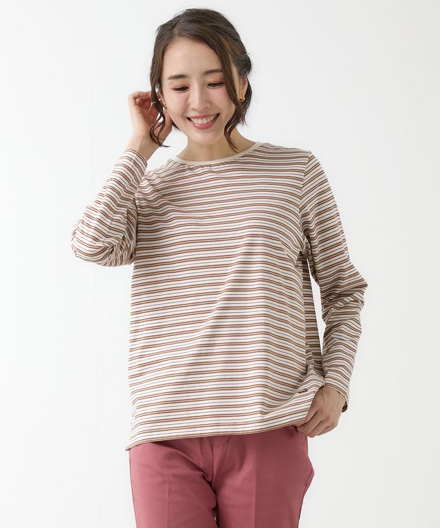 コットン マルチボーダー Tシャツ