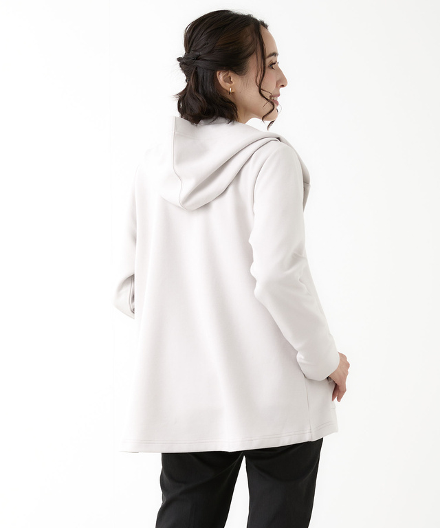  ボタン開き フード パーカー