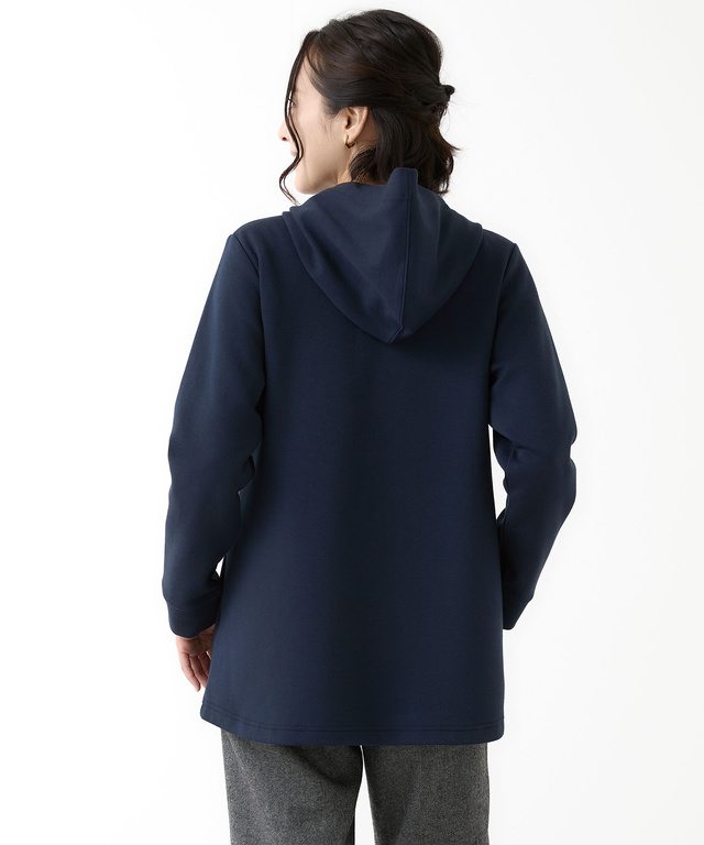  ボタン開き フード パーカー