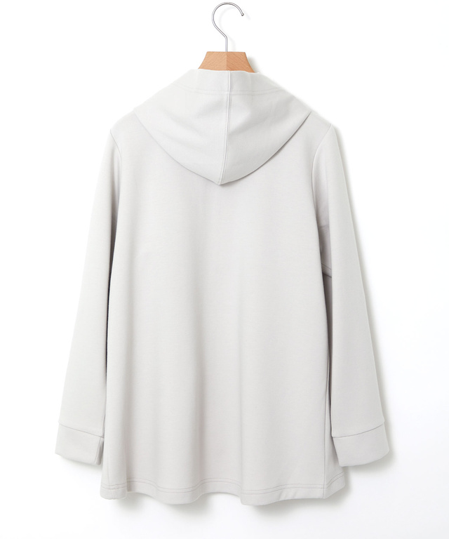  ボタン開き フード パーカー