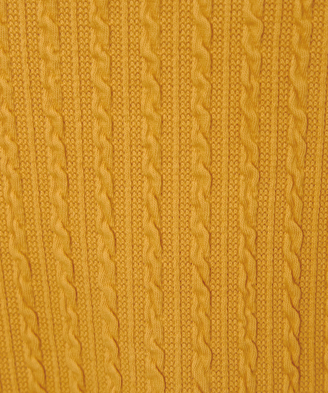 ケーブル柄 ハイネック カットソー