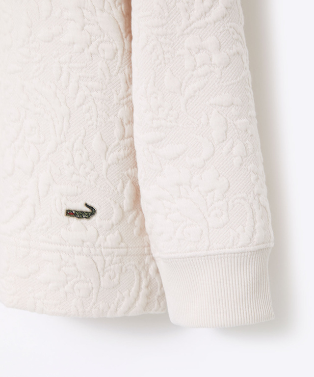 フラワージャカード モックネック トレーナー