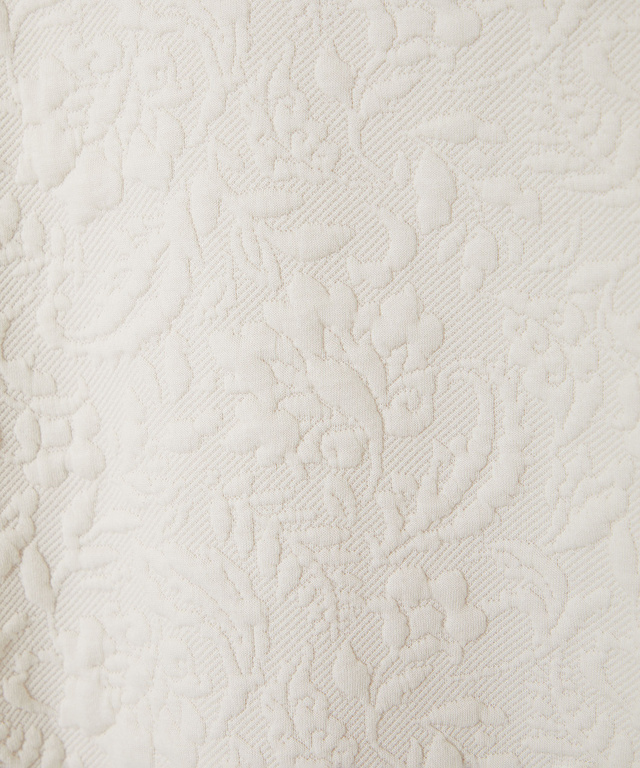 フラワージャカード モックネック トレーナー