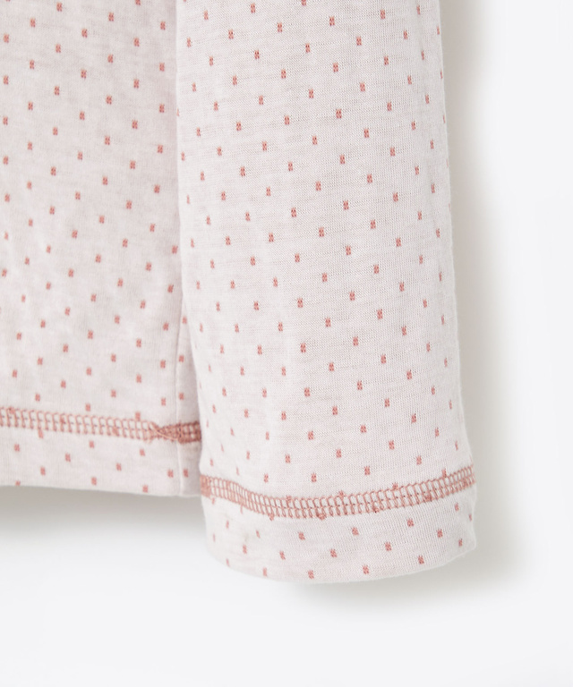 ドット柄 ハイネック プルオーバー