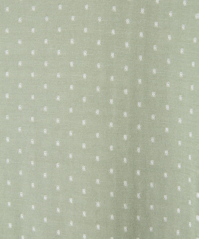 ドット柄 ハイネック プルオーバー