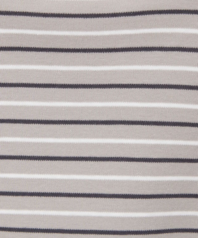 ボーダー ハイネック カットソー【ウガンダ オーガニック コットン】
