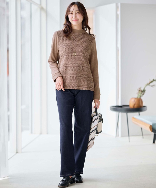 切り替え ジャカード プルオーバー