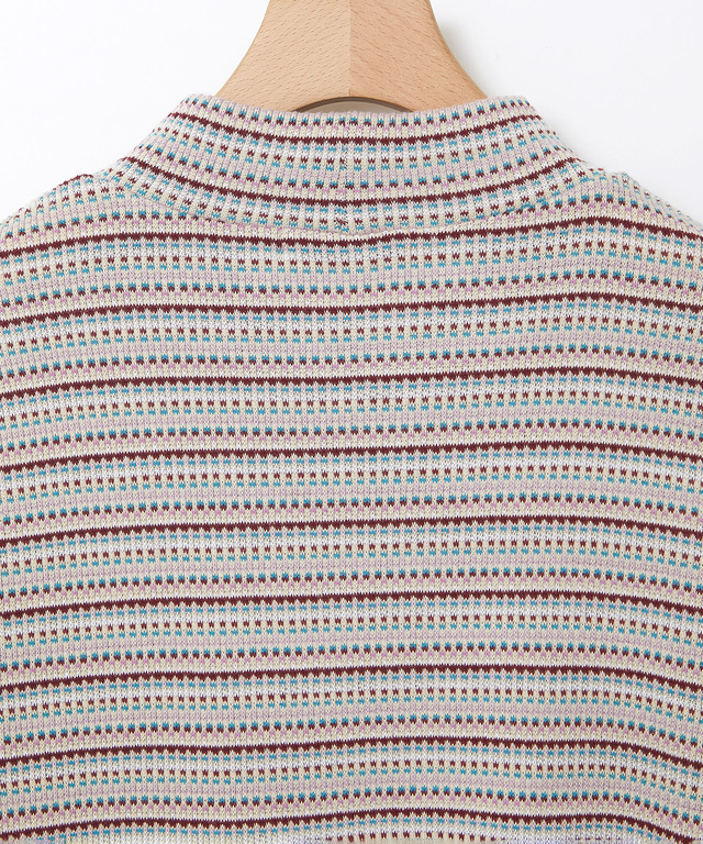 ジャカード ハイネック プルオーバー